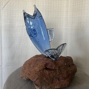 Joe Hamon Leaping life size handblown glass fish priced to sell!!!